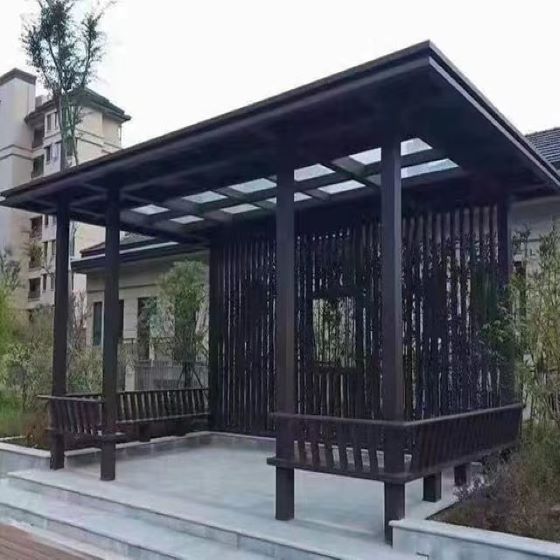 太原小区铝合金休闲凉亭制作案例